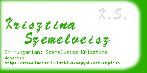 krisztina szemelveisz business card